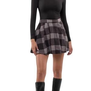 NEW THE WORKSHOP plaid pleated high waist mini skirt in mauve